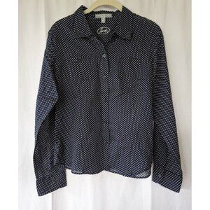 Foxcroft Fitted Shirt Long Sleeve Button Down Womens Size 14 Petite Wrinkle Free
